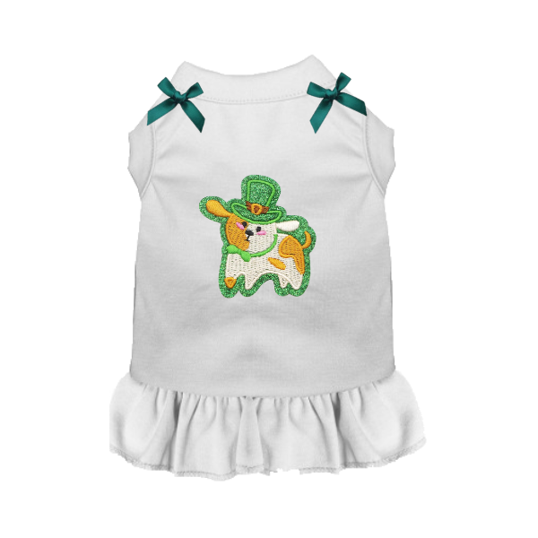 ๐พ Leprechaun Pup Dog Tee & Dress with Bow Details