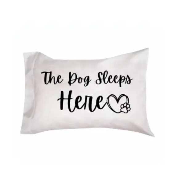 The Dog Sleeps Here Pillowcase Set