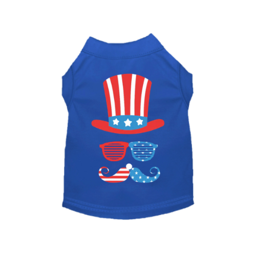 Uncle Sam Style Tee β Blue Patriotic Dog Shirt