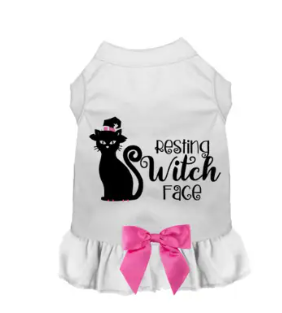 Resting Witch Face Dog Dress