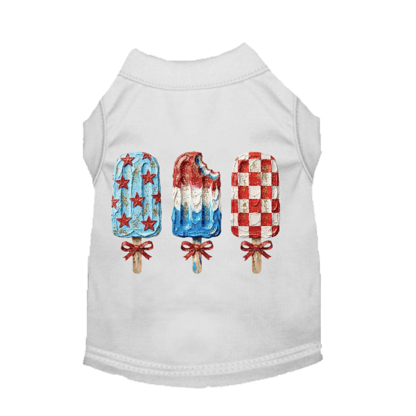 The “Star-Spangled Sweet Treat” Dog Shirt (Available in White & Red)