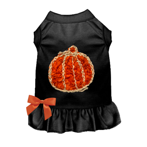 Chiffon Rose Halloween Pumpkin Dog Outfit
