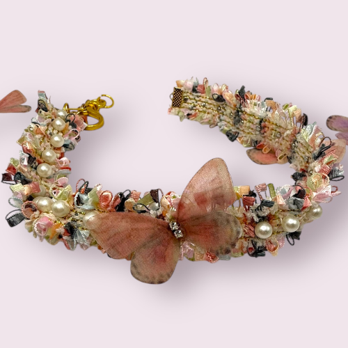 Mariposa Tweed Dog Necklaces