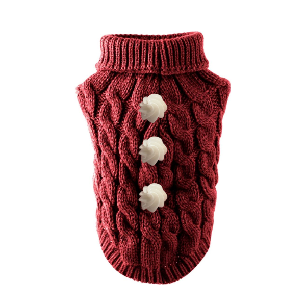 Pumpkin Pie Pearl Knit Dog Sweater