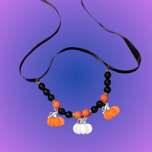 Pumpkin Parade Dog Necklace