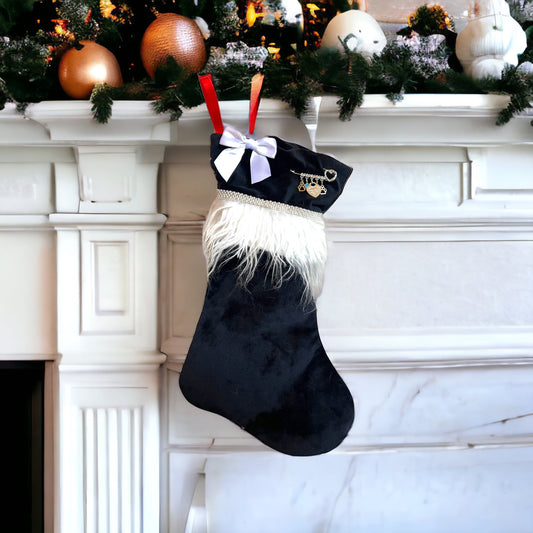 Sniffany Heart Velvet Christmas Stocking