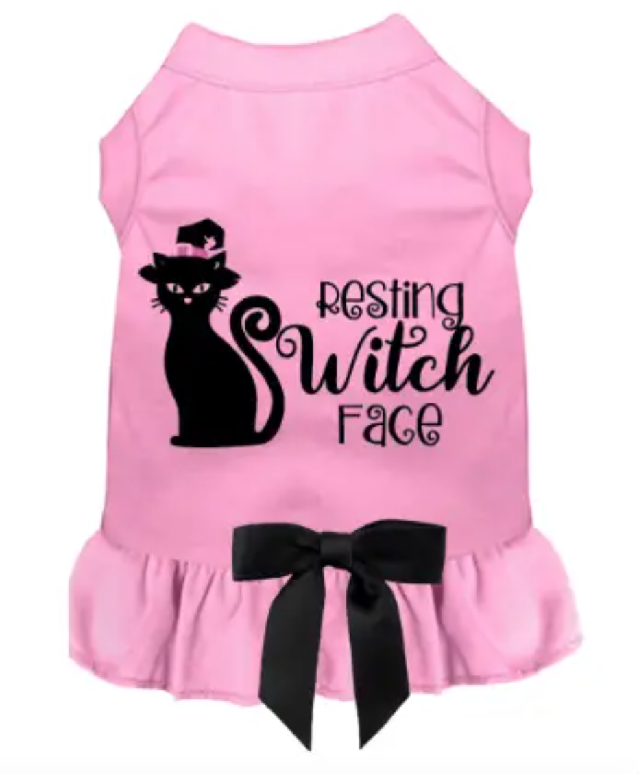 Resting Witch Face Dog Dress