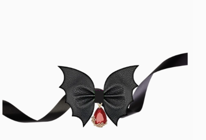 Batty & Fabulous Ribbon Boo-tie Necklace