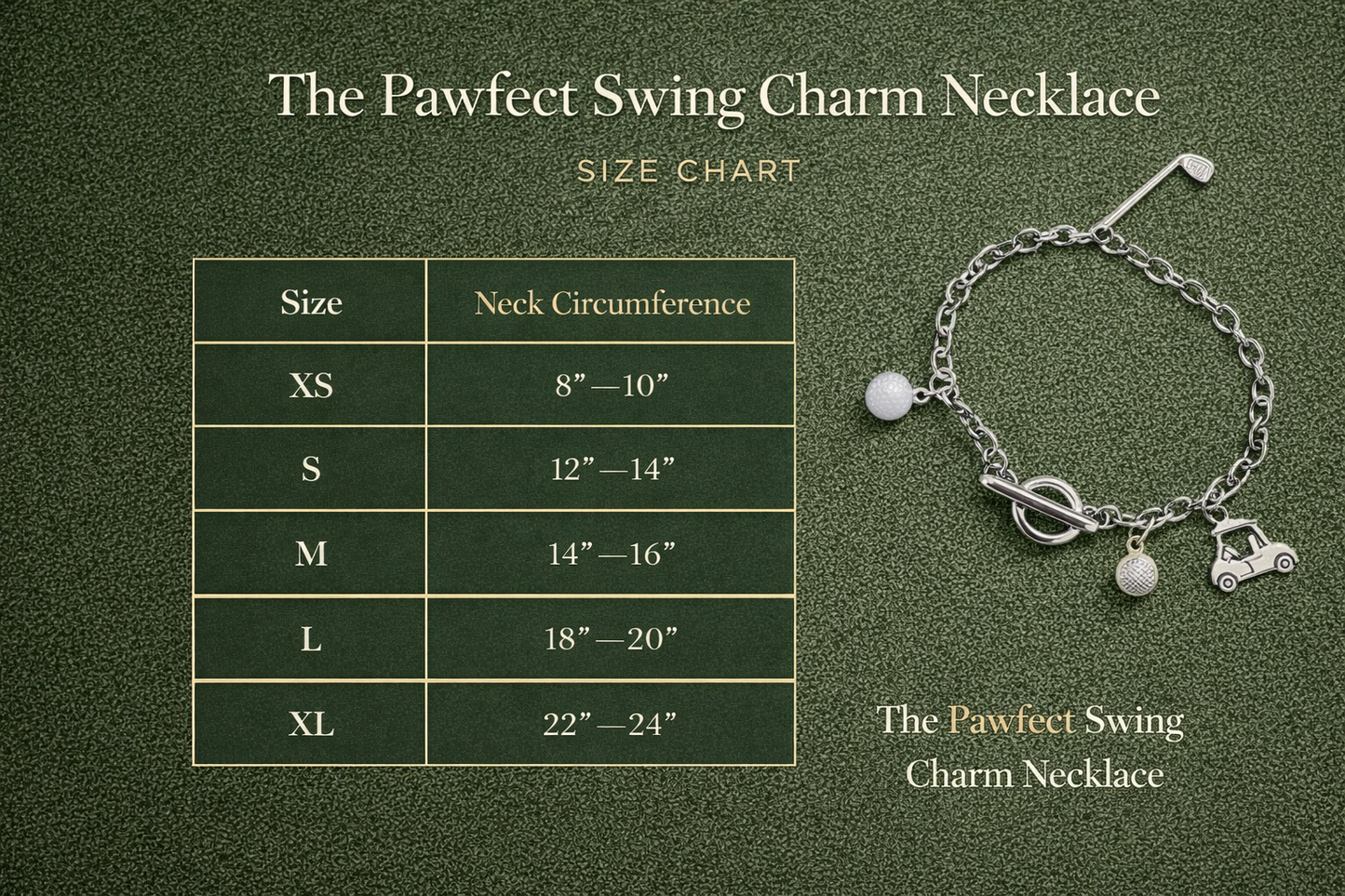 The Pawfect Swing Charm Dog Necklace