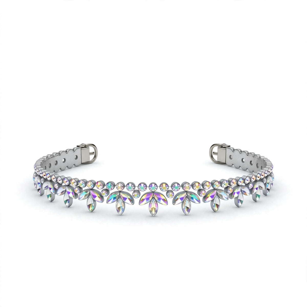 The Laurel Crystal Collar in Aurora - studio product photo