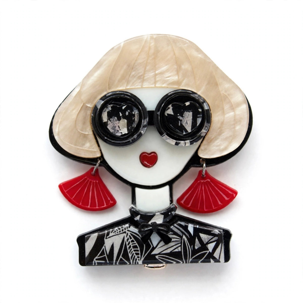Fifth Avenue Fashionista Brooch - studio product photo
