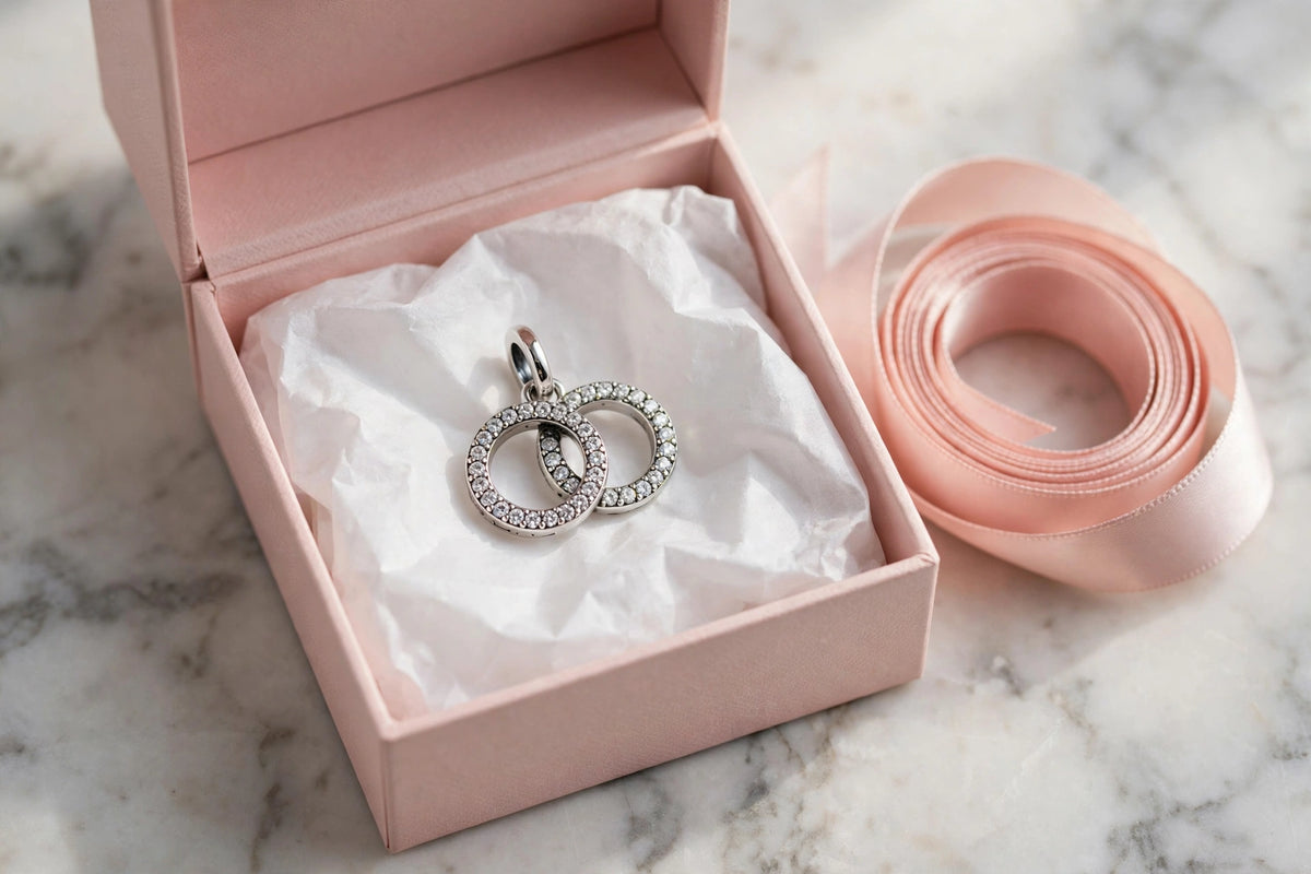 Petite crystal charm in a gift box