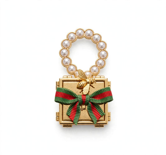 Pretty Little Present Brooch - studio product photo