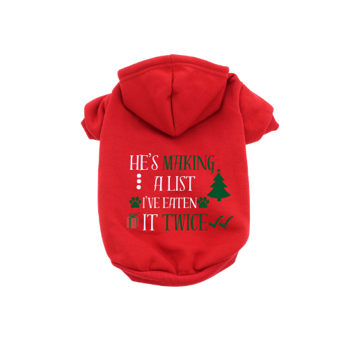 Making A List- Dog Hoodie